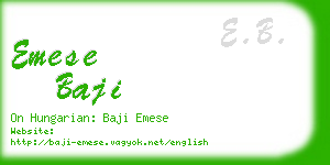 emese baji business card